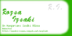 rozsa izsaki business card